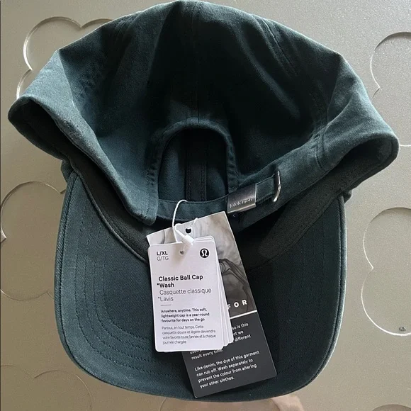 🆕 LULULEMON Classic Ball Cap *Wash Rainforest Green NWT Size L/XL - Picture 9 of 16